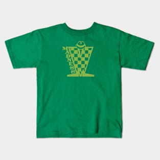 Madness Checkerboard HD - Green Kids T-Shirt